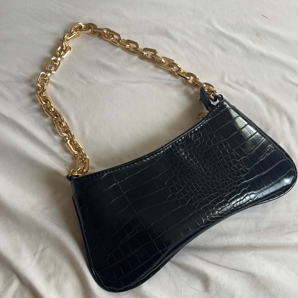 Zara chain strap animal embossed shoulder bag